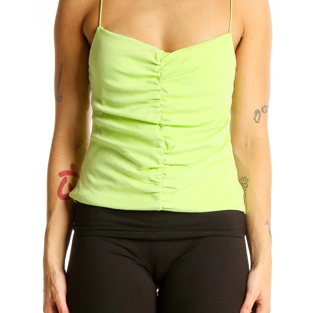 Zara Neon Green Ruched Camisole
